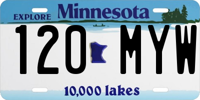 MN license plate 120MYW