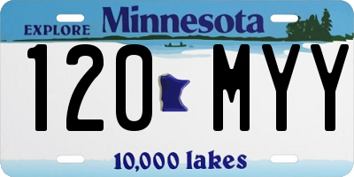 MN license plate 120MYY