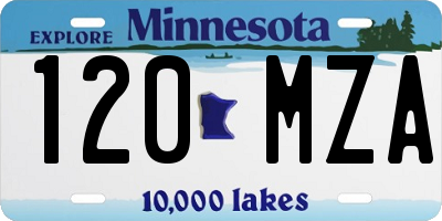 MN license plate 120MZA