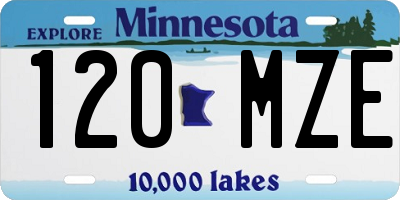 MN license plate 120MZE