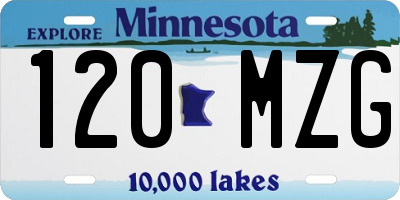 MN license plate 120MZG