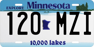 MN license plate 120MZI