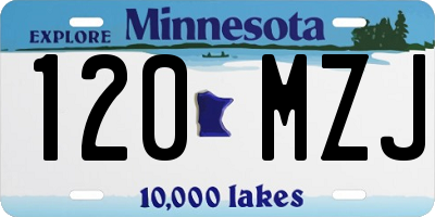MN license plate 120MZJ