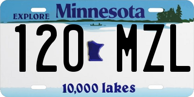 MN license plate 120MZL