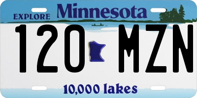 MN license plate 120MZN