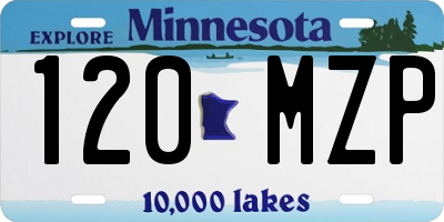 MN license plate 120MZP