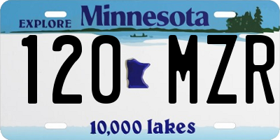 MN license plate 120MZR