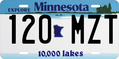 MN license plate 120MZT