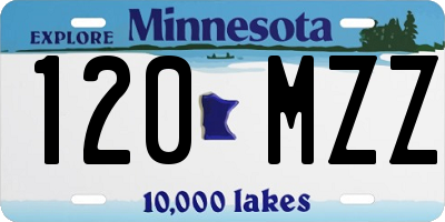 MN license plate 120MZZ