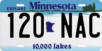 MN license plate 120NAC