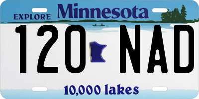 MN license plate 120NAD
