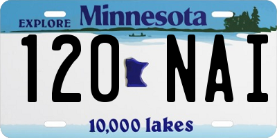 MN license plate 120NAI