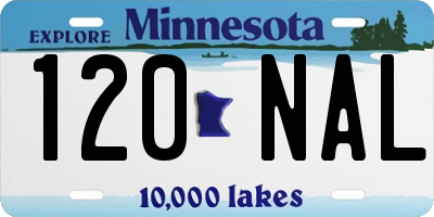 MN license plate 120NAL