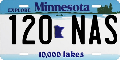 MN license plate 120NAS