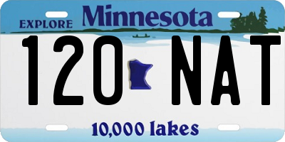 MN license plate 120NAT