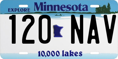 MN license plate 120NAV