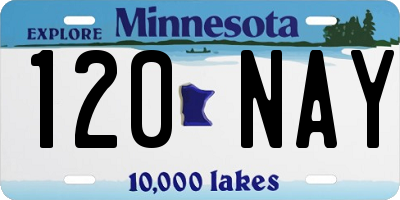 MN license plate 120NAY