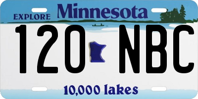 MN license plate 120NBC