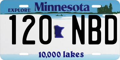 MN license plate 120NBD