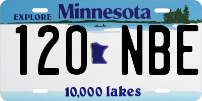MN license plate 120NBE