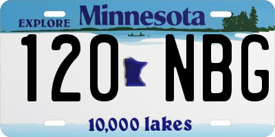 MN license plate 120NBG