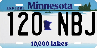 MN license plate 120NBJ