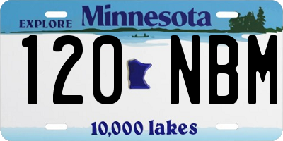 MN license plate 120NBM