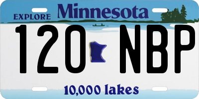 MN license plate 120NBP