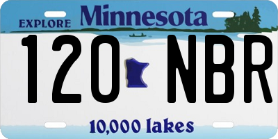 MN license plate 120NBR