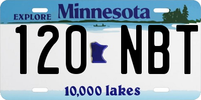 MN license plate 120NBT