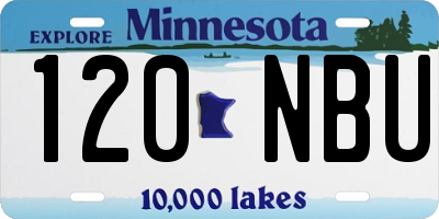 MN license plate 120NBU