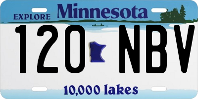 MN license plate 120NBV