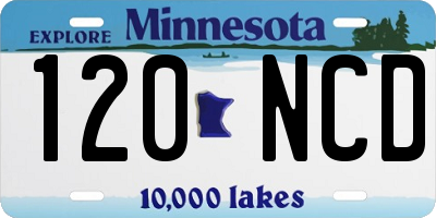 MN license plate 120NCD