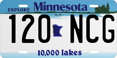 MN license plate 120NCG