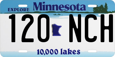 MN license plate 120NCH