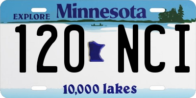 MN license plate 120NCI