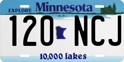 MN license plate 120NCJ