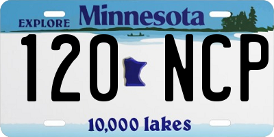 MN license plate 120NCP