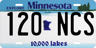 MN license plate 120NCS
