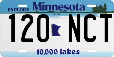 MN license plate 120NCT