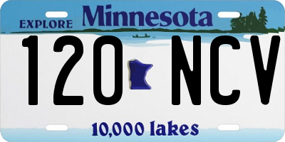 MN license plate 120NCV