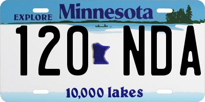 MN license plate 120NDA