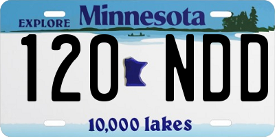 MN license plate 120NDD