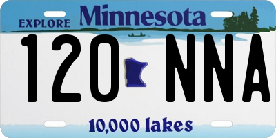 MN license plate 120NNA