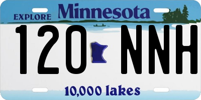 MN license plate 120NNH