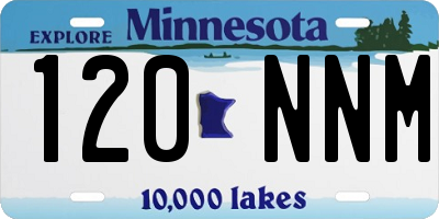 MN license plate 120NNM