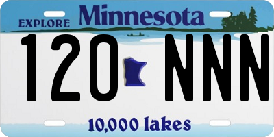 MN license plate 120NNN