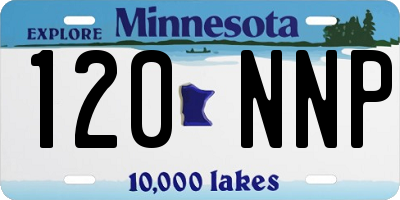 MN license plate 120NNP
