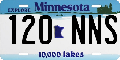 MN license plate 120NNS