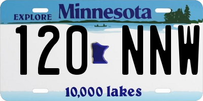 MN license plate 120NNW